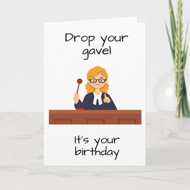 **JUDGE** CELEBRATES " HER BIRTHDAY" CARD (Front)
