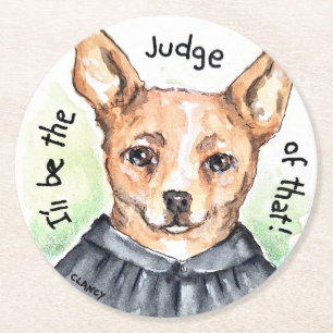 Judge Dog paper coaster