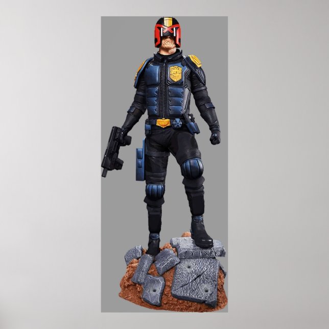 judge dredd comic charcter hero poster (Front)