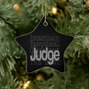 Judge Extraordinaire Ceramic Tree Decoration