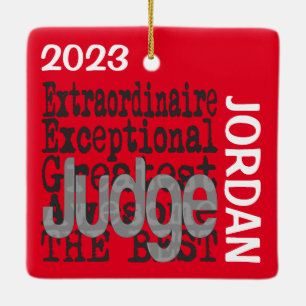 Judge Extraordinaire CUSTOM Ceramic Ornament