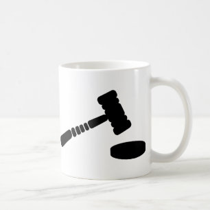 Judge hammer coffee mug