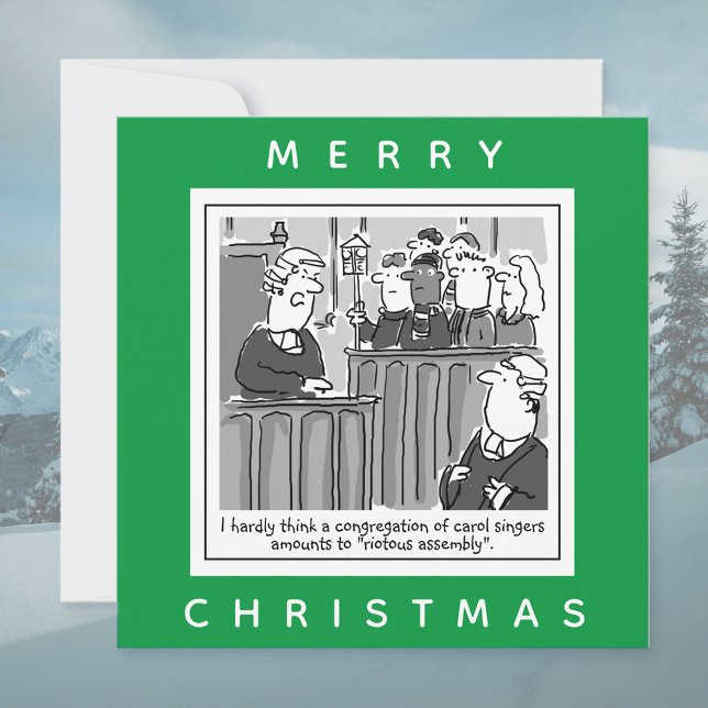 Judge in Court Defends Carol Singers Card (Creator Uploaded)