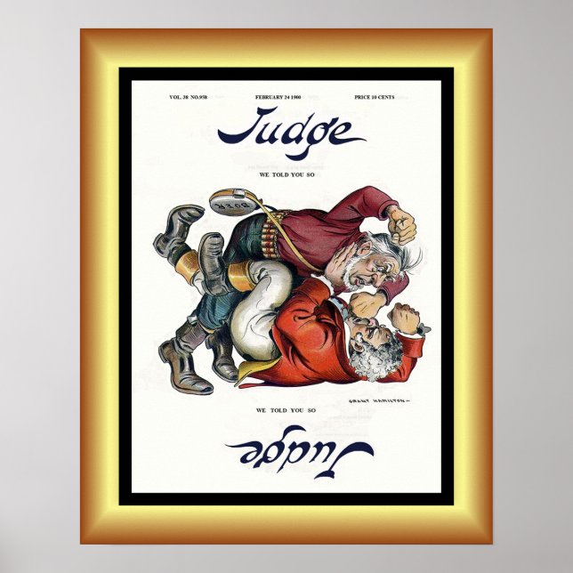 Judge Magazine Cover 24 Feb 1900 ~Great Colours! ~ Poster (Front)