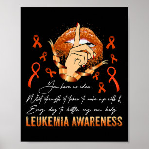 Judge Me Leukaemia Awareness Warrior Orange Ribbon Poster