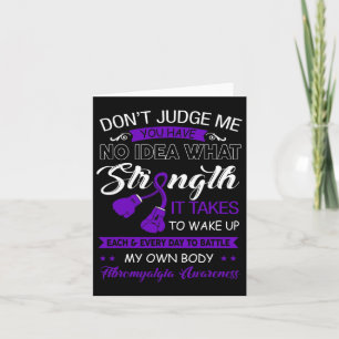 Judge Me No - Purple Ribbon Fibromyalgia Awareness Card