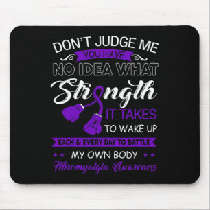 Judge Me No - Purple Ribbon Fibromyalgia Awareness Mouse Mat