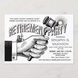 Judge Retirement Invitation - Party Vintage Retro