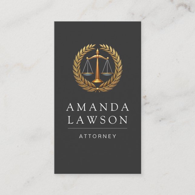 Judge Scales | Attorney Law | Court Appointment Card (Front)