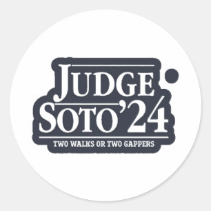  Judge Soto24 – Funny Gifts for Baseball Fans Classic Round Sticker