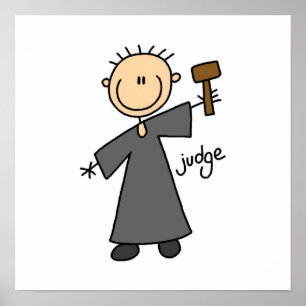 Judge Stick Figure Poster