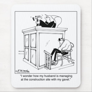 Judge Uses a Hammer, Not a Gavel Mouse Mat