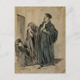 Judge, Woman and Child Postcard