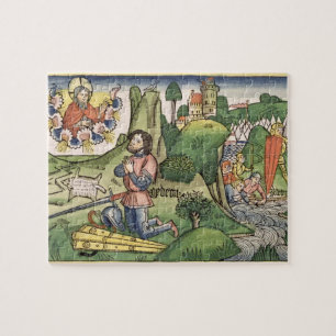 Judges 6 36 Gideon puts out the fleece, from the ' Jigsaw Puzzle