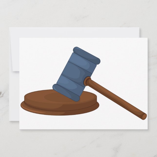 Judges Gavel Invitations (Front)