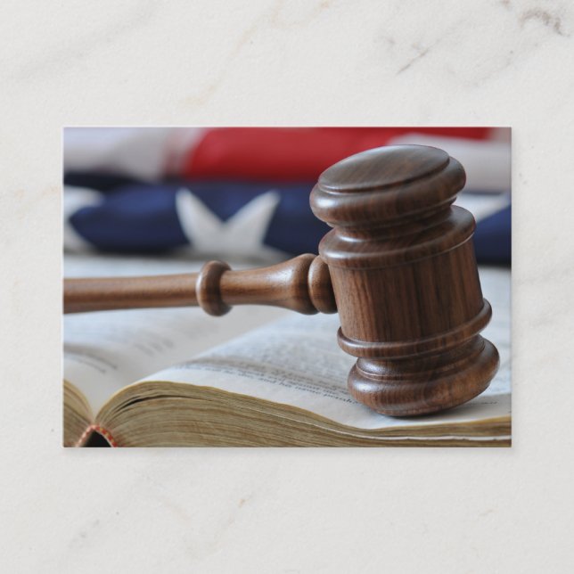 Judge's gavel - Legal business card template (Front)