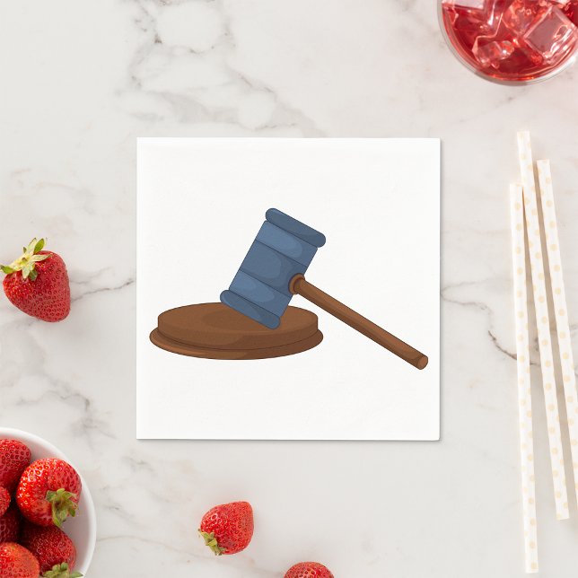 Judges Gavel Paper Napkins (Creator Uploaded)