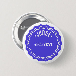 Judging Contest Modern Ribbon Judge  6 Cm Round Badge