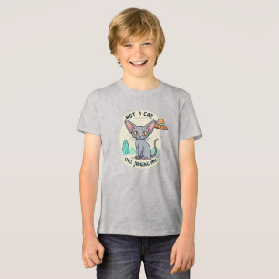Judging Sphynx Cat UFO Sarcastic Cartoon Art Tri-Blend Shirt