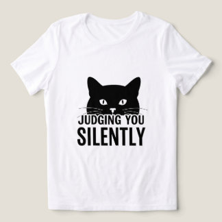 Judging You Silently Cat Shirt, Funny Cat T-Shirt, Tri-Blend Shirt