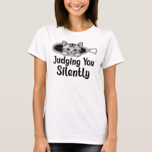 Judging You Silently Cat T-Shirt