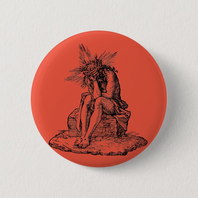 Judgment of Jesus Christ 6 Cm Round Badge (Front)