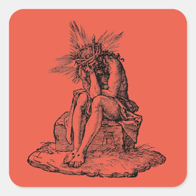 Judgment of Jesus Christ Square Sticker (Front)