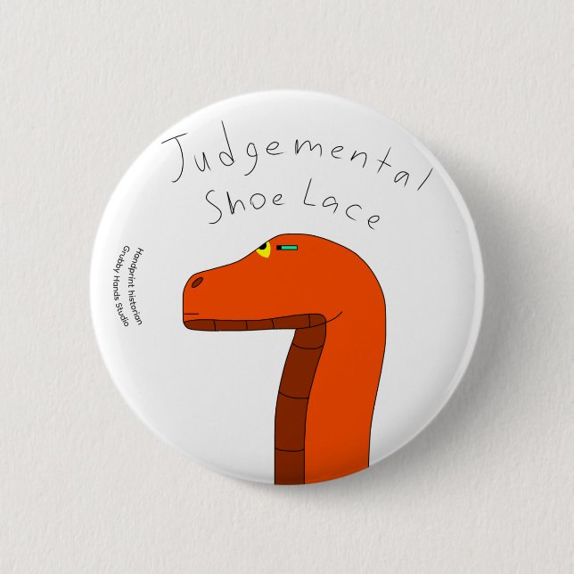 Judgmental Shoelace Button (Front)