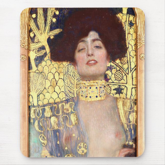 Judith and the Head of Holofernes by Gustav Klimt Mouse Mat (Front)