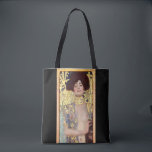 Judith and the Head of Holofernes by Gustav Klimt Tote Bag<br><div class="desc">Judith I,  or Judith and the Head of Holofernes (1901). Oil on canvas,  84 × 42 cm (33 × 17 in). Österreichische Galerie Belvedere,  Vienna.</div>
