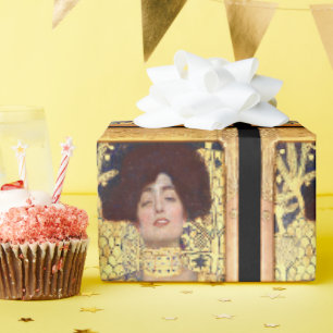 Judith and the Head of Holofernes by Gustav Klimt Wrapping Paper
