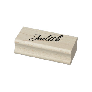 Judith name cursive decorative script font  rubber stamp