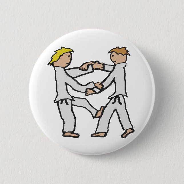Judo 6 Cm Round Badge (Front)