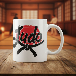 Judo - Black Belt -Rising Sun Coffee Mug