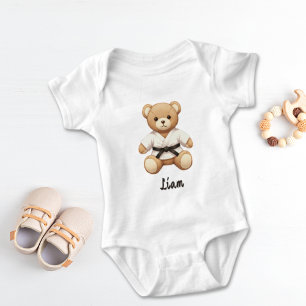 Judo Black Belt Teddy – Perfect Gift for Judo Baby Bodysuit
