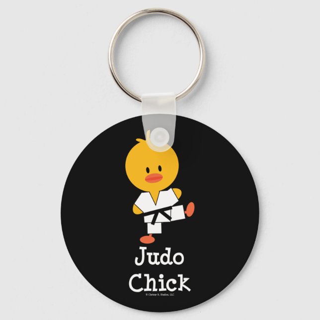Judo Chick Keychain (Front)