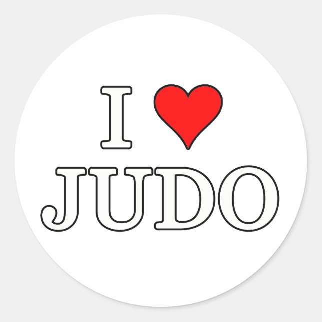 Judo Classic Round Sticker (Front)