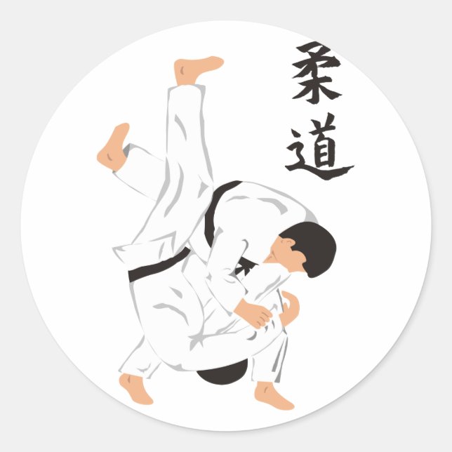 Judo Classic Round Sticker (Front)