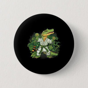 Judo Crocodile Nature Kickboxing Taekwondo Martial 6 Cm Round Badge