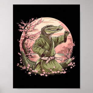 Judo Crocodile Nature Kickboxing Taekwondo Martial Poster