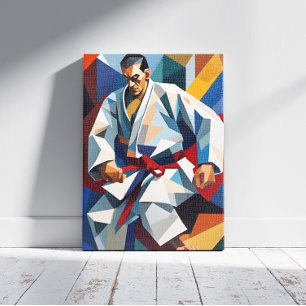 Judo Cubism Canvas Print