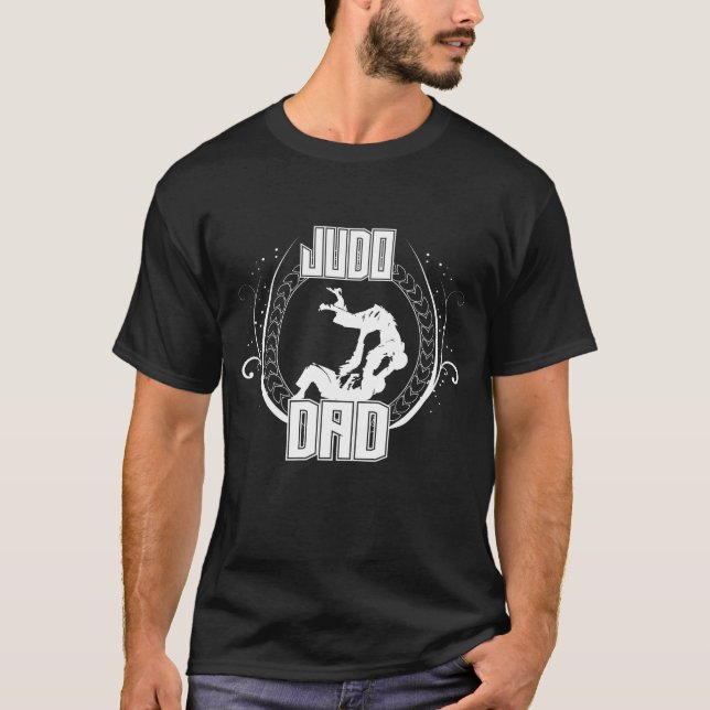 Judo Dad Black Belt Throwing Fight Sport T-Shirt (Front)