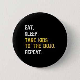 Judo Dad Take Kids To Dojo Funny Karate Mum  6 Cm Round Badge