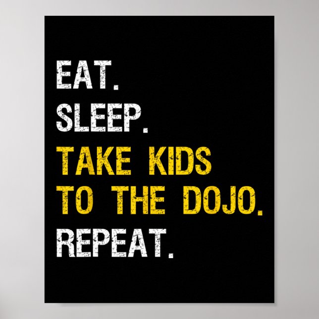 Judo Dad Take Kids To Dojo Funny Karate Mum  Poster (Front)
