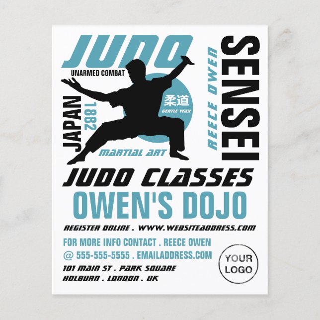 Judo Design, Judo Classes Advertising Flyer (Front)