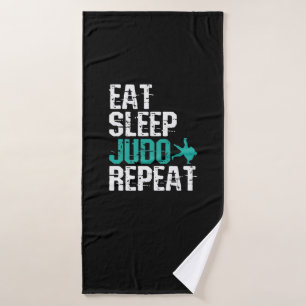 Judo Eat Sleep Judo Repeat Bath Towel