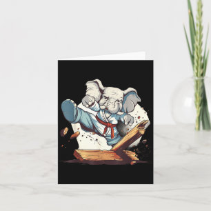 Judo Elephant Nature Kickboxing Taekwondo Martial Card
