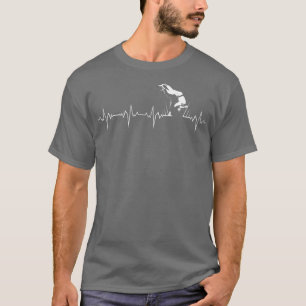 Judo fighter heartbeat pulse EKG karate martial T-Shirt
