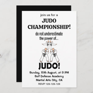 Judo Fighter Self Defence Taekwondo Judo Invitation