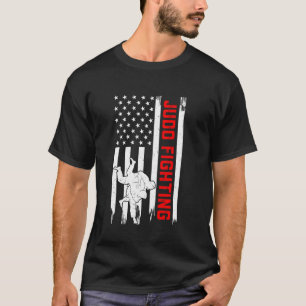 Judo Fighting US Flag Judo Martial Arts Judo T-Shirt